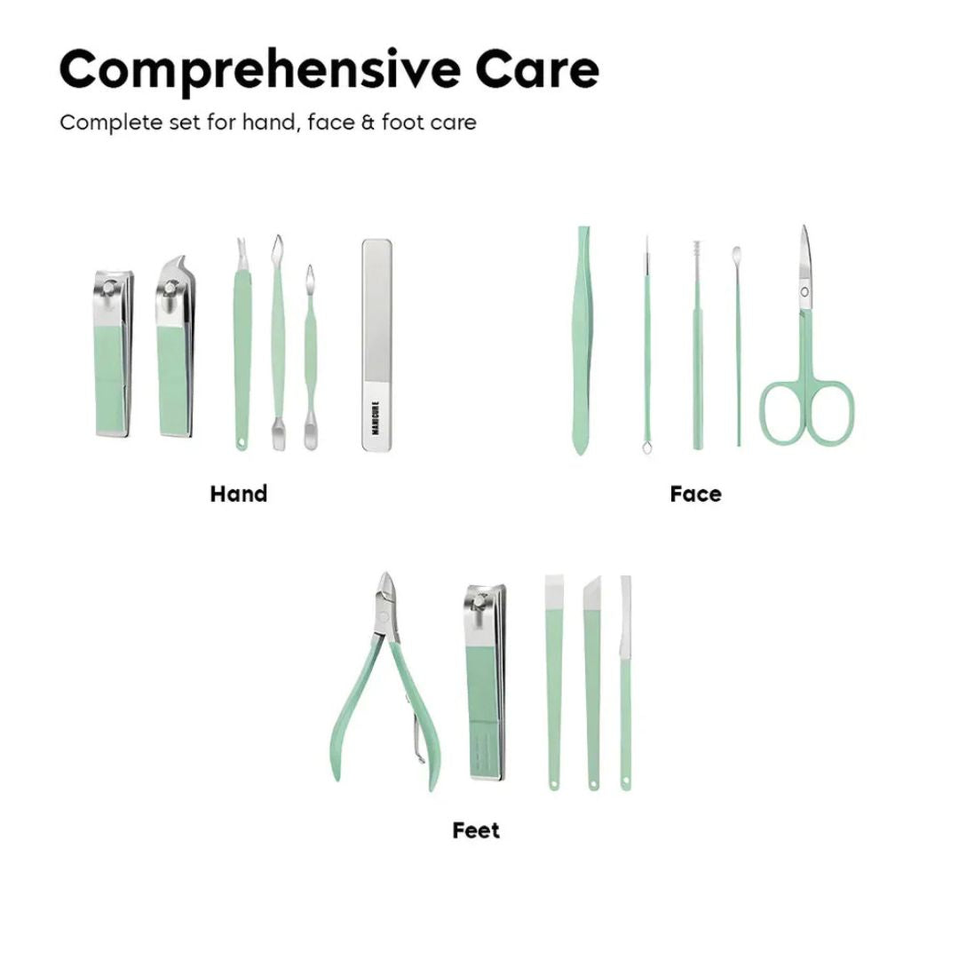 TALYO™ Professional 16PCS Manicure Set With Leather Portable Case - Full Size