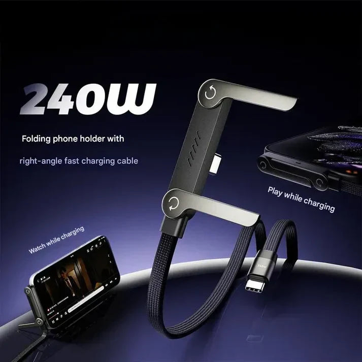 TALYO™ 2-in-1 Invisible Holder Charger Cable with Stand - 240W Fast Charging