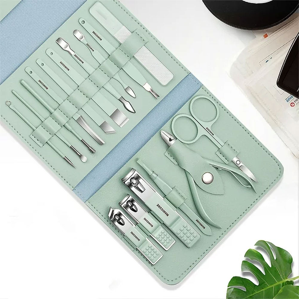 TALYO™ Professional 16PCS Manicure Set With Leather Portable Case - Full Size