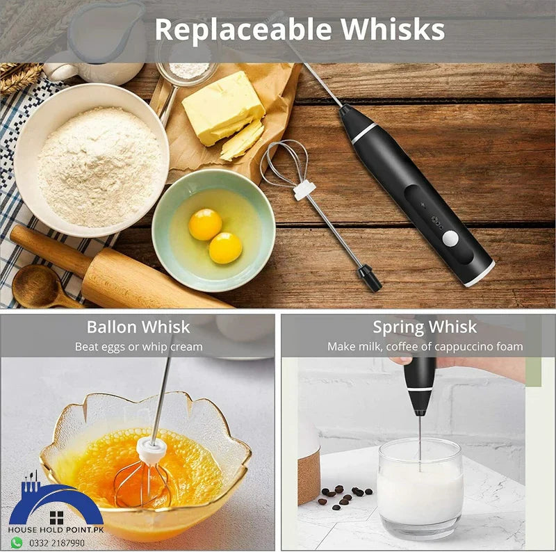 TALYO™ 2 In 1 Rechargeable Coffee Beater and Egg Mixer and Milk Frother