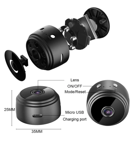 TALYO™  Mini Portable Wireless A9 Security Camera 1080P HD