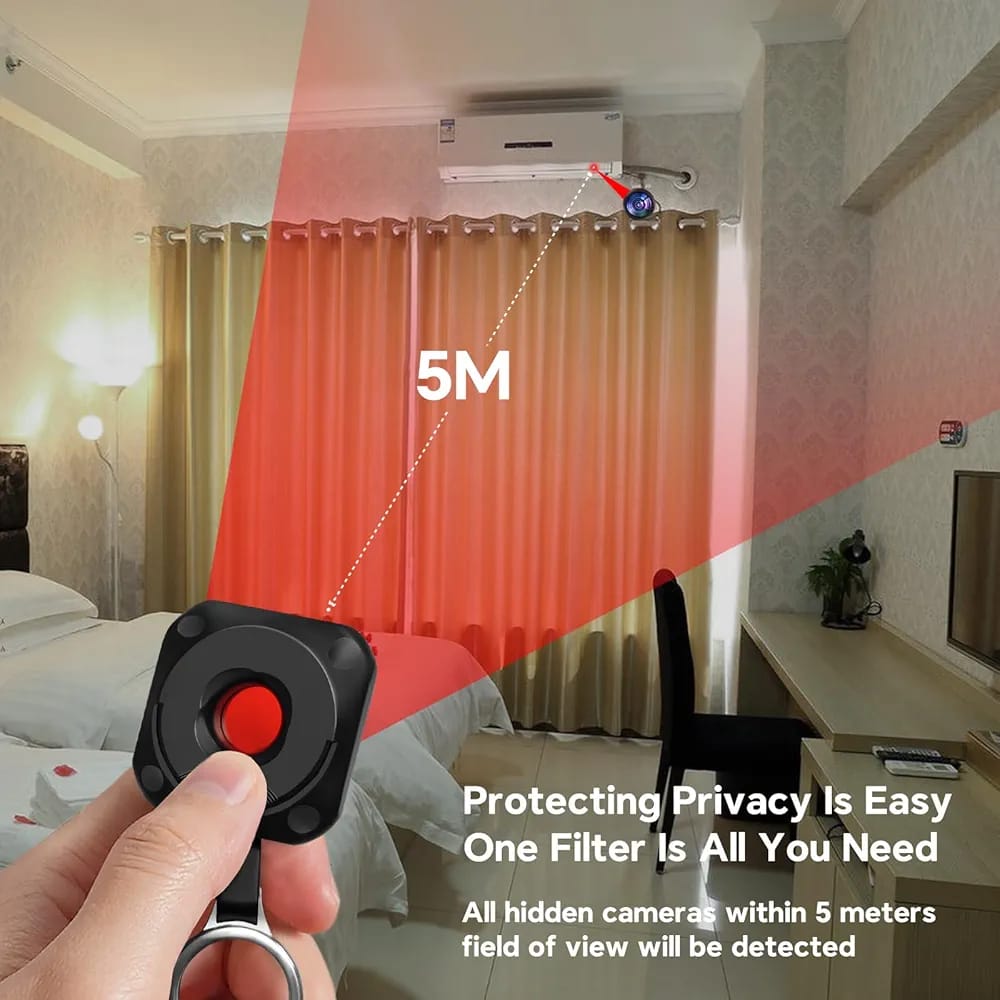 TALYO™ Portable Anti Camera Detector – USB Rechargeable Privacy Protection Device | Hidden Camera Finder for Hotels & Travel