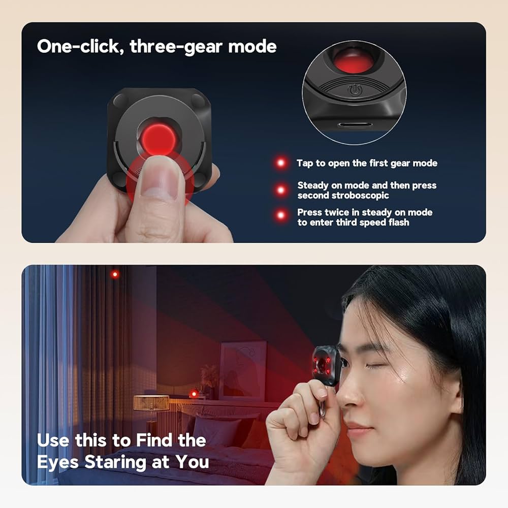 TALYO™ Portable Anti Camera Detector – USB Rechargeable Privacy Protection Device | Hidden Camera Finder for Hotels & Travel