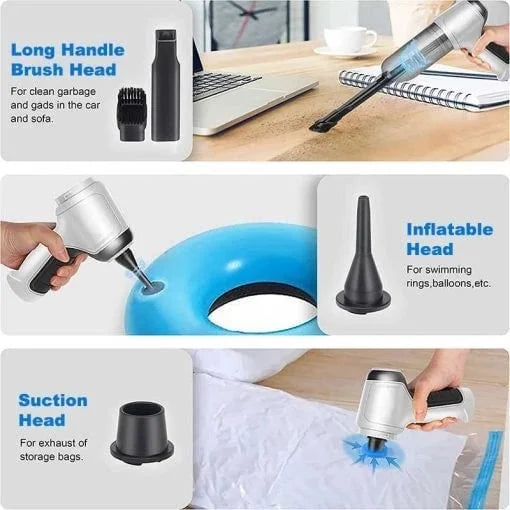 TALYO™  Imported Cordless 3-in-1 Rechargeable Vacuum Cleaner and Blower - Cleans up every corner of your Home and Car