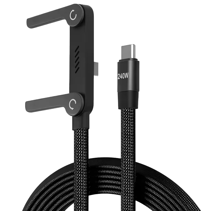 TALYO™ 2-in-1 Invisible Holder Charger Cable with Stand - 240W Fast Charging