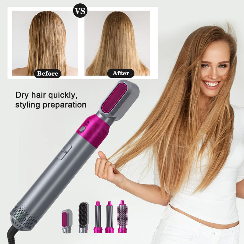 TALYO™ Imported 5-in-1 Hair Tool – Quick Styling Without Heat Damage or Hassle